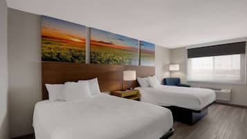 Standard Room, 2 Queen Beds, Non Smoking | Free cribs/infant beds, free WiFi, bed sheets