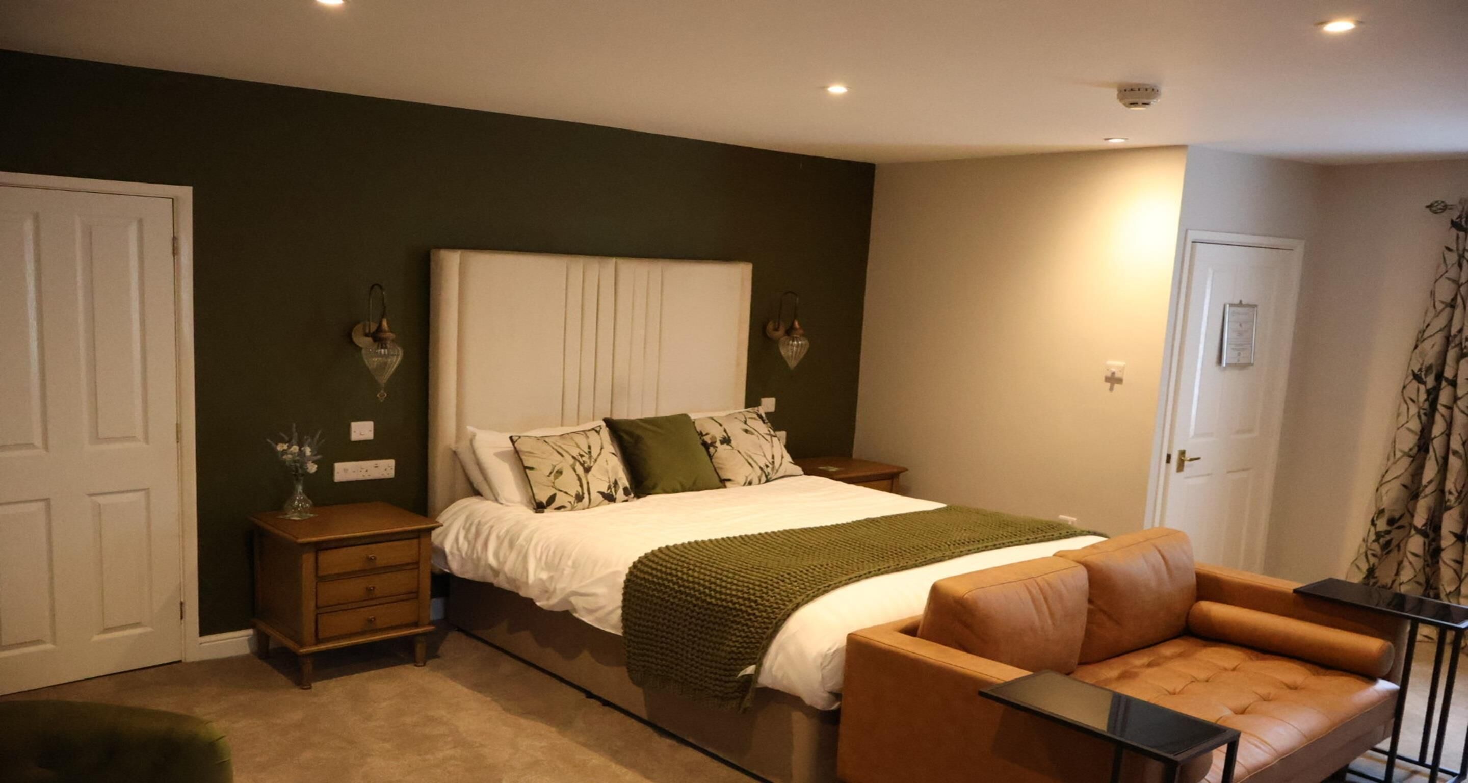 In-room safe, desk, iron/ironing board, cribs (free)