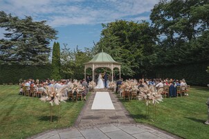 Outdoor wedding area