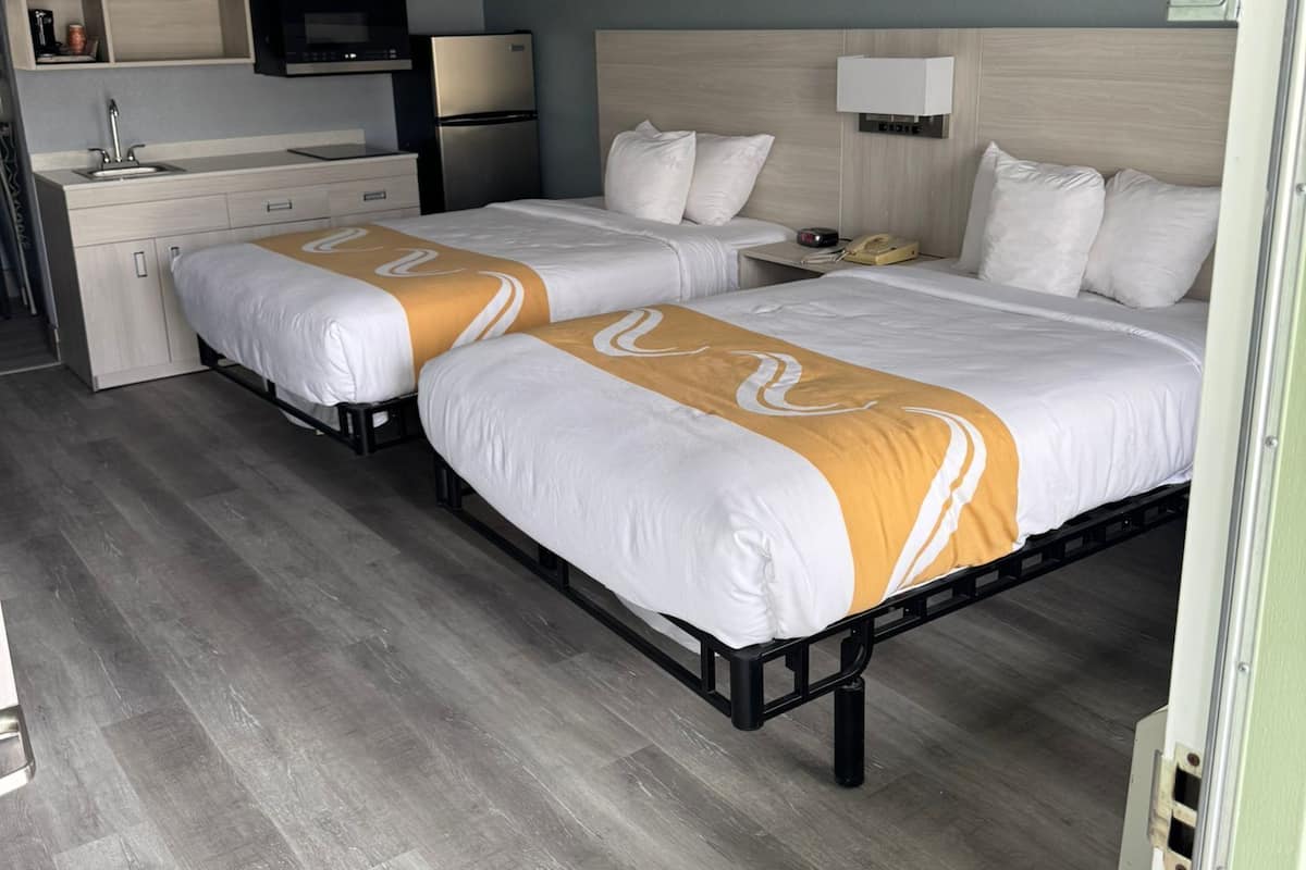 In-room safe, desk, iron/ironing board, free cribs/infant beds