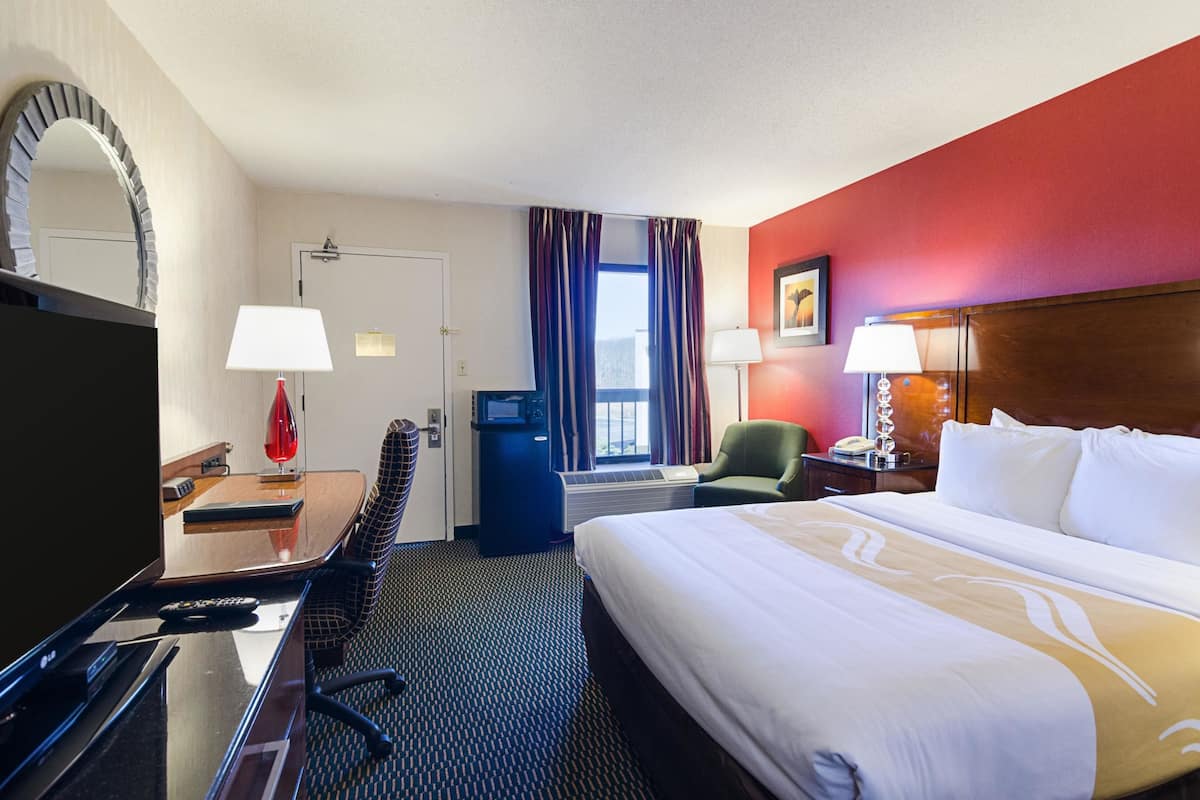In-room safe, desk, iron/ironing board, free cribs/infant beds