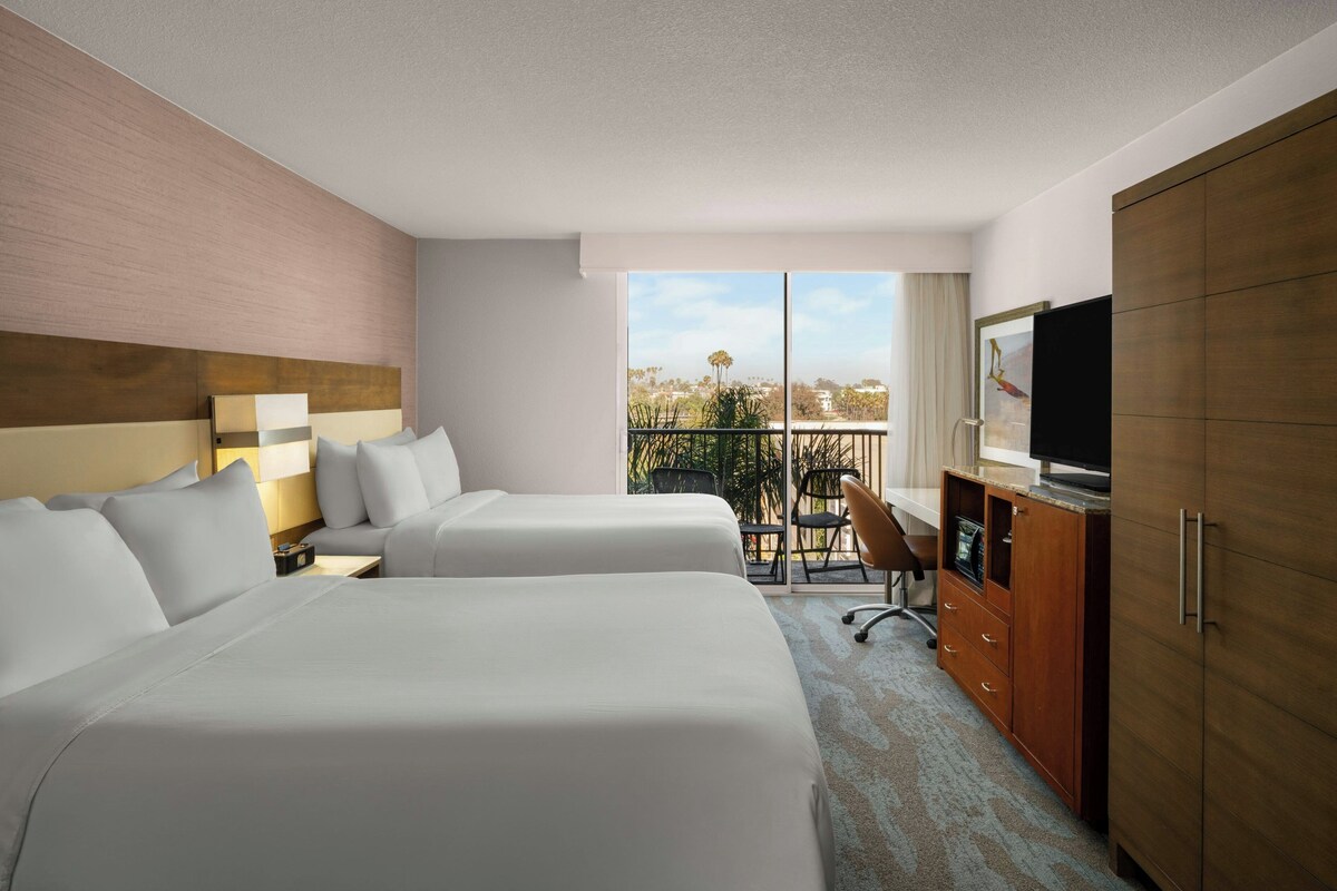 Standard Room, 2 Queen Beds, Ocean View | In-room safe, desk, blackout curtains, iron/ironing board