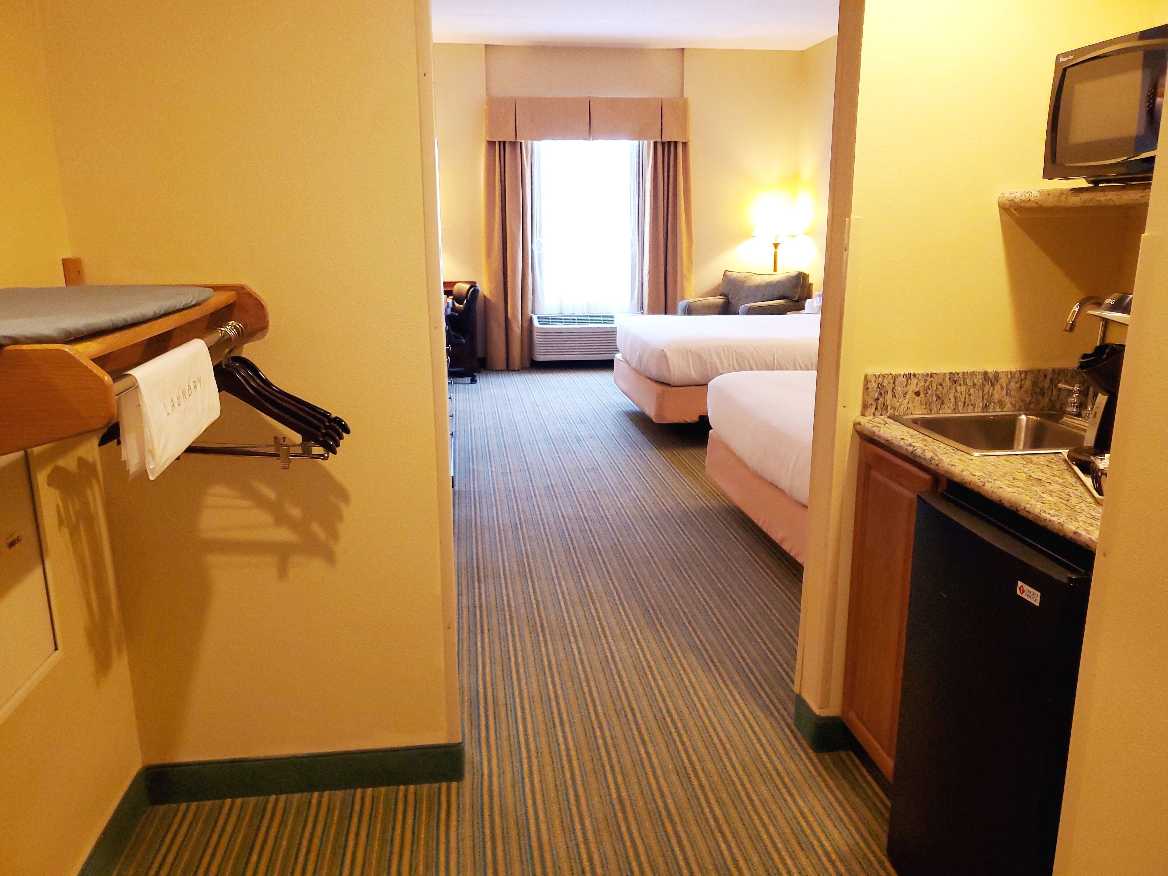 in-room safe, desk, blackout curtains, iron/ironing board