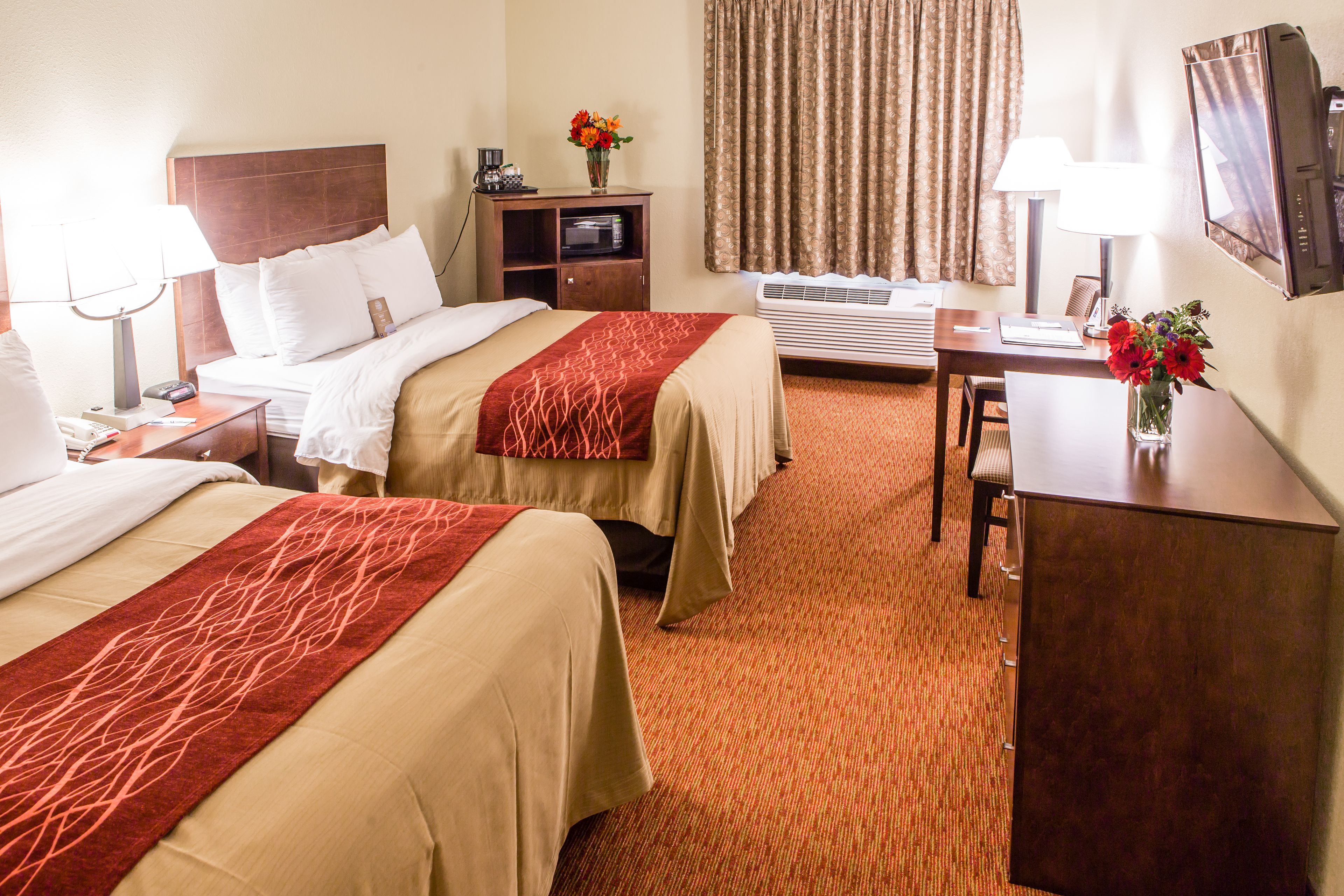 Standard Double Room, 2 Double Beds, Smoking | Soundproofing, iron/ironing board, free cribs/infant beds, rollaway beds