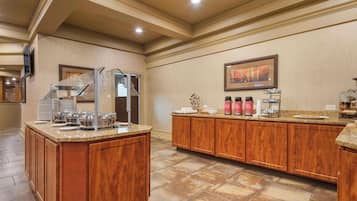 Free daily buffet breakfast