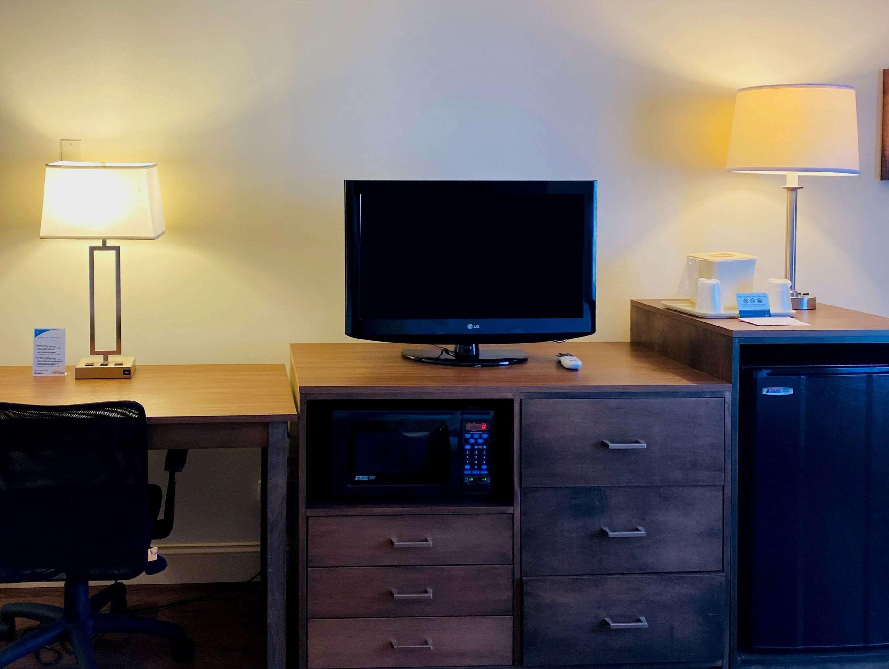 in-room safe, desk, blackout curtains, iron/ironing board