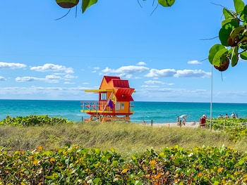 View of beach at Avalon Hotel