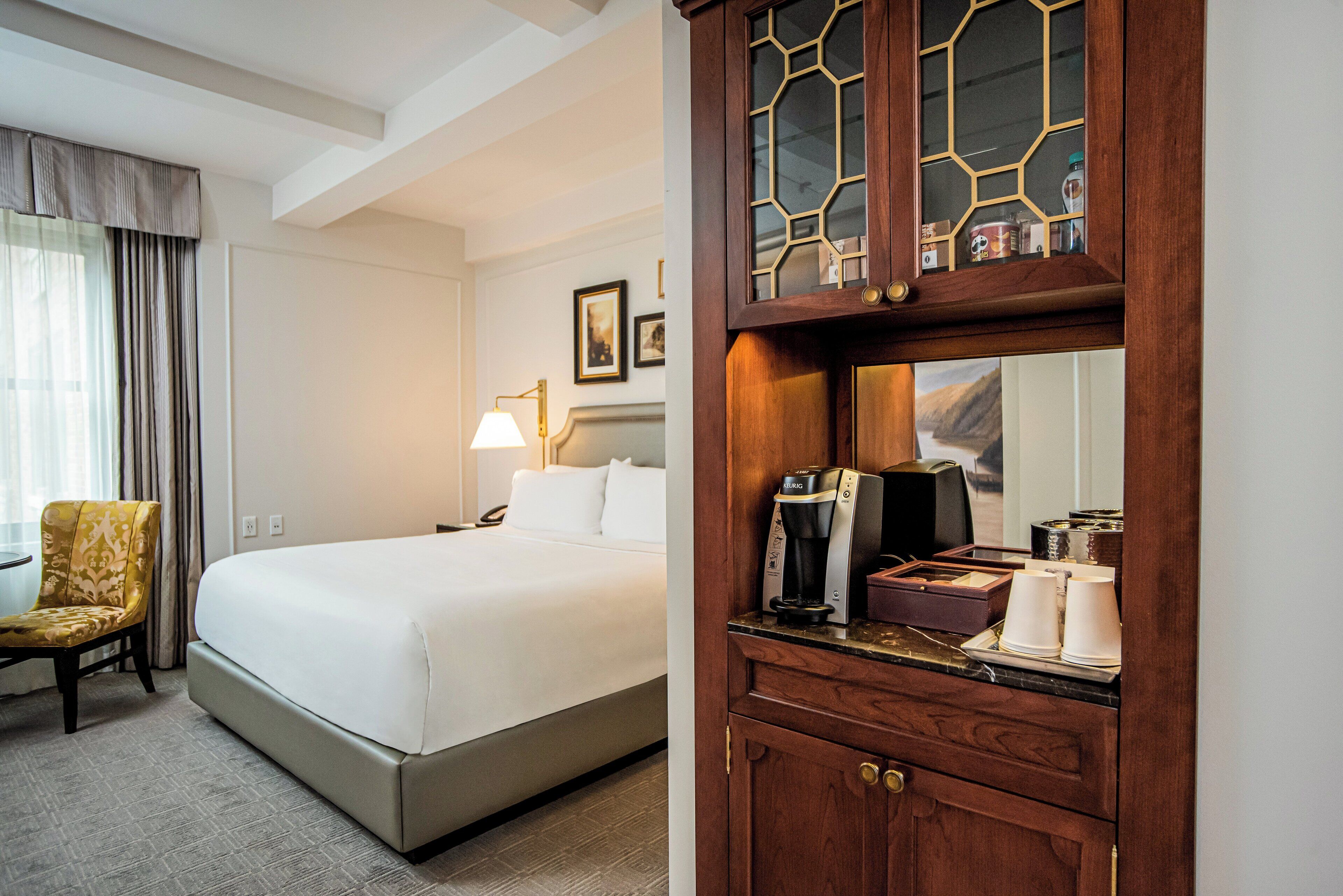 Premium bedding, minibar, in-room safe, desk