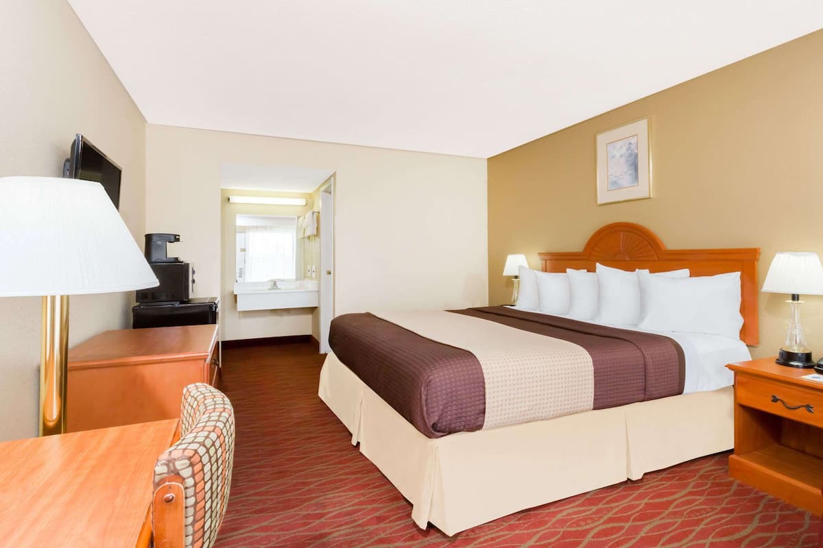 Pillow-top beds, desk, blackout curtains, iron/ironing board