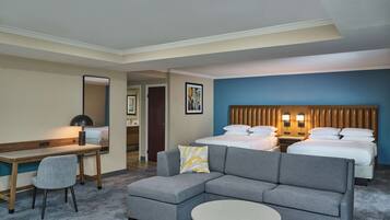 Junior Suite, 2 Queen Beds | Hypo-allergenic bedding, down comforters, in-room safe, desk