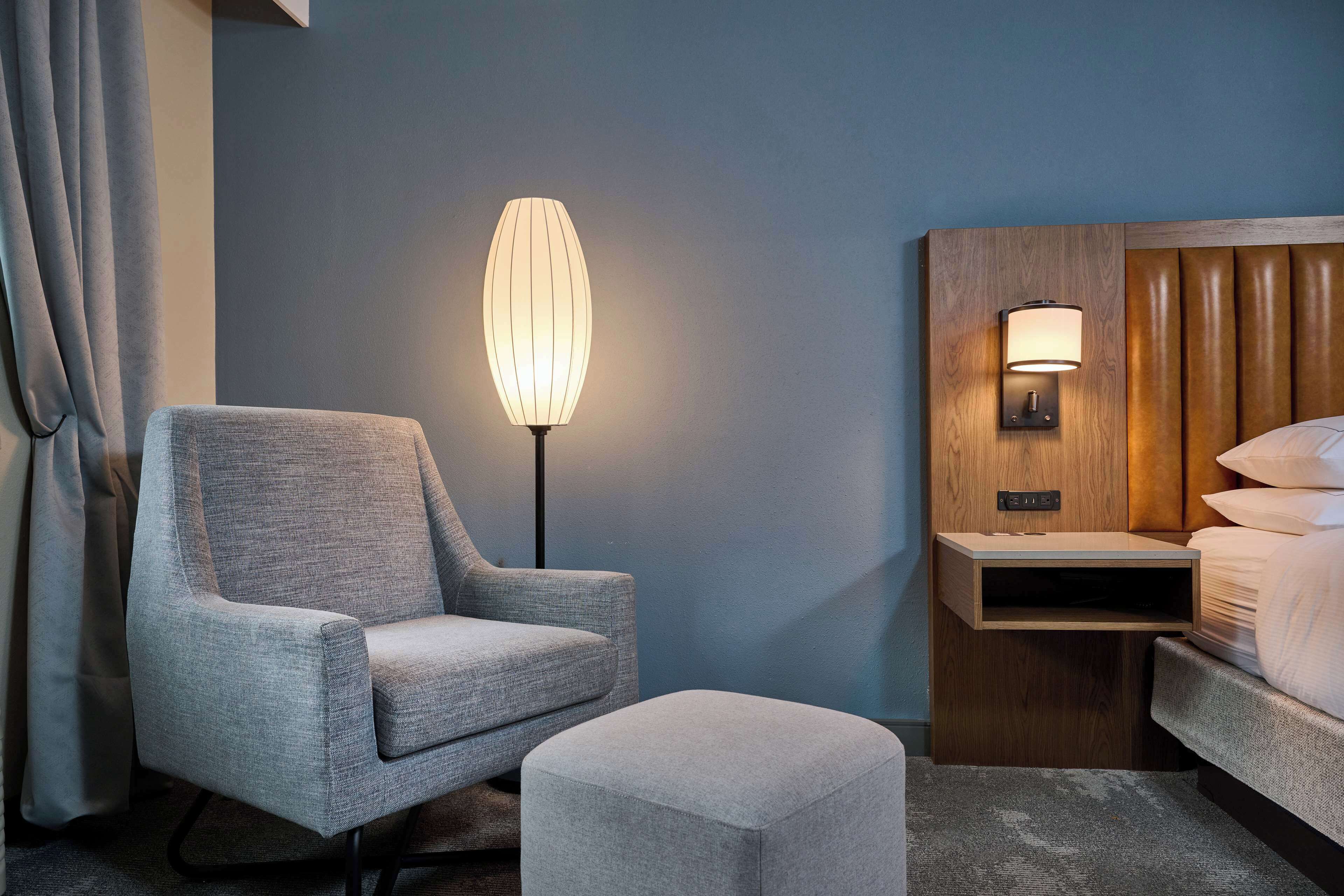 hypo-allergenic bedding, down duvets, in-room safe, desk