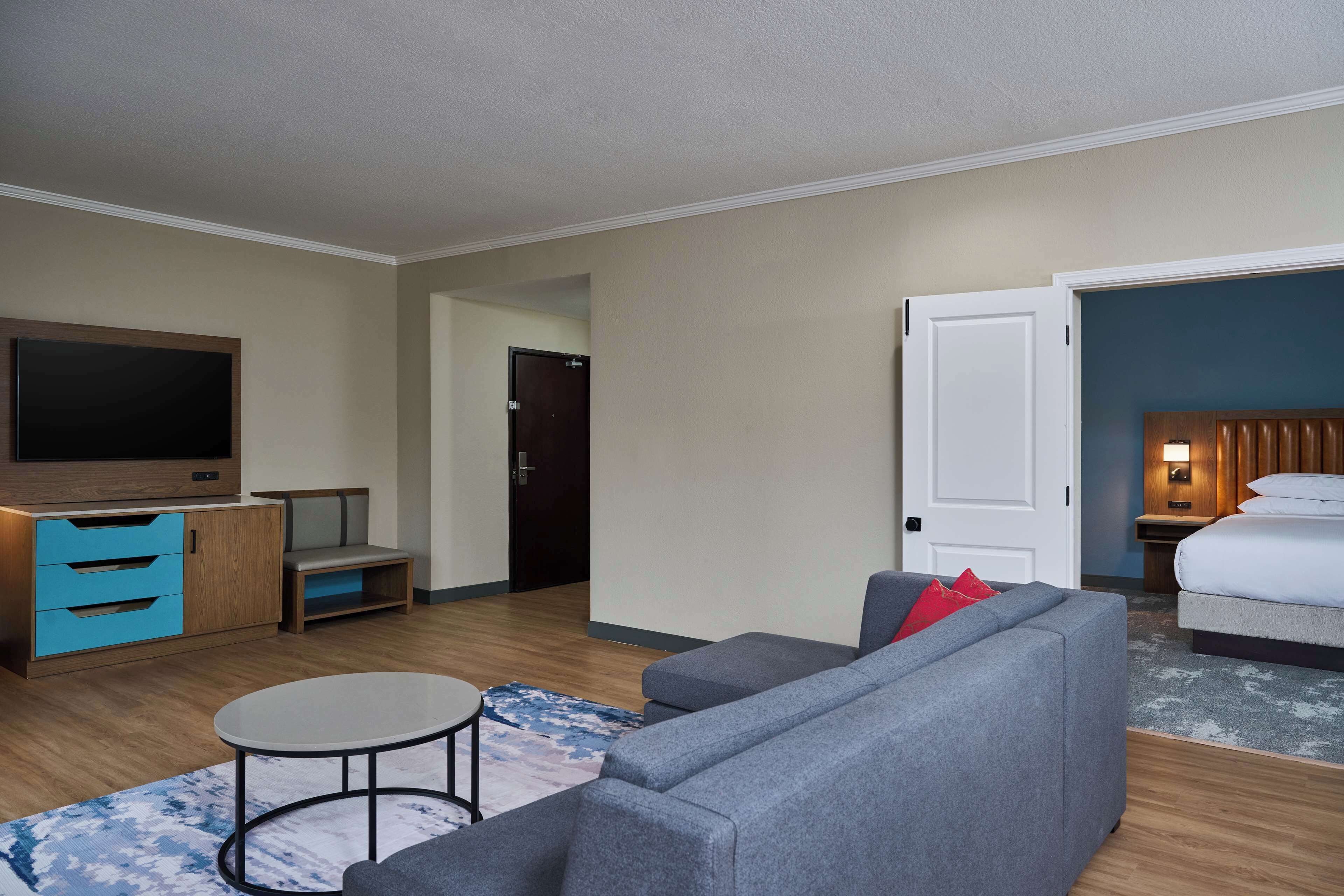 suite, 1 king bed | living area | 55-inch smart tv with cable channels, netflix, streaming services