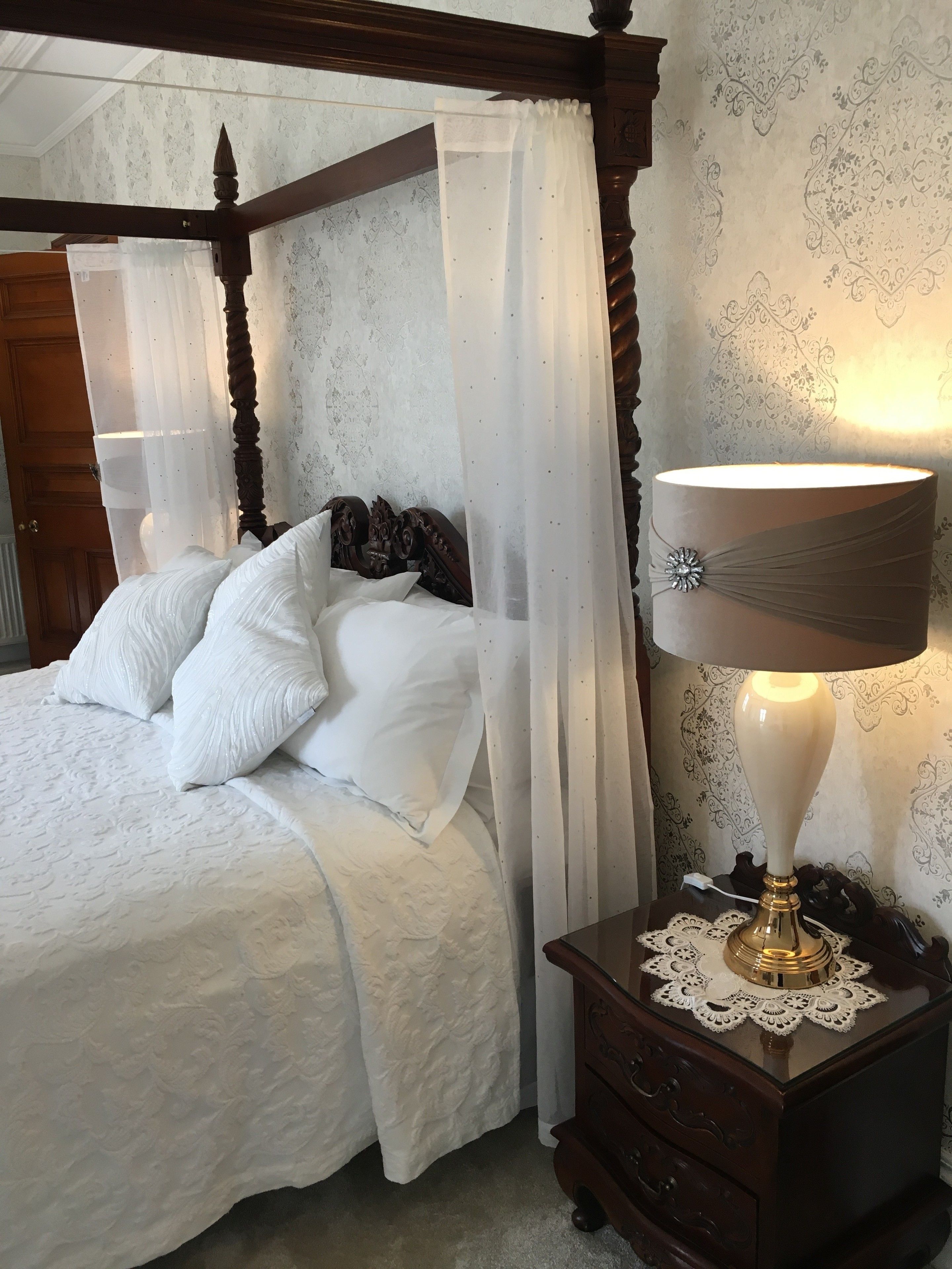 individually decorated, iron/ironing board, cots/infant beds