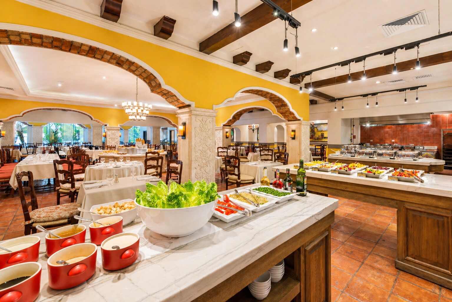 Daily buffet breakfast for a fee