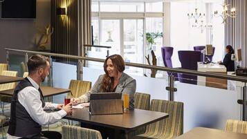 Breakfast, lunch and dinner served