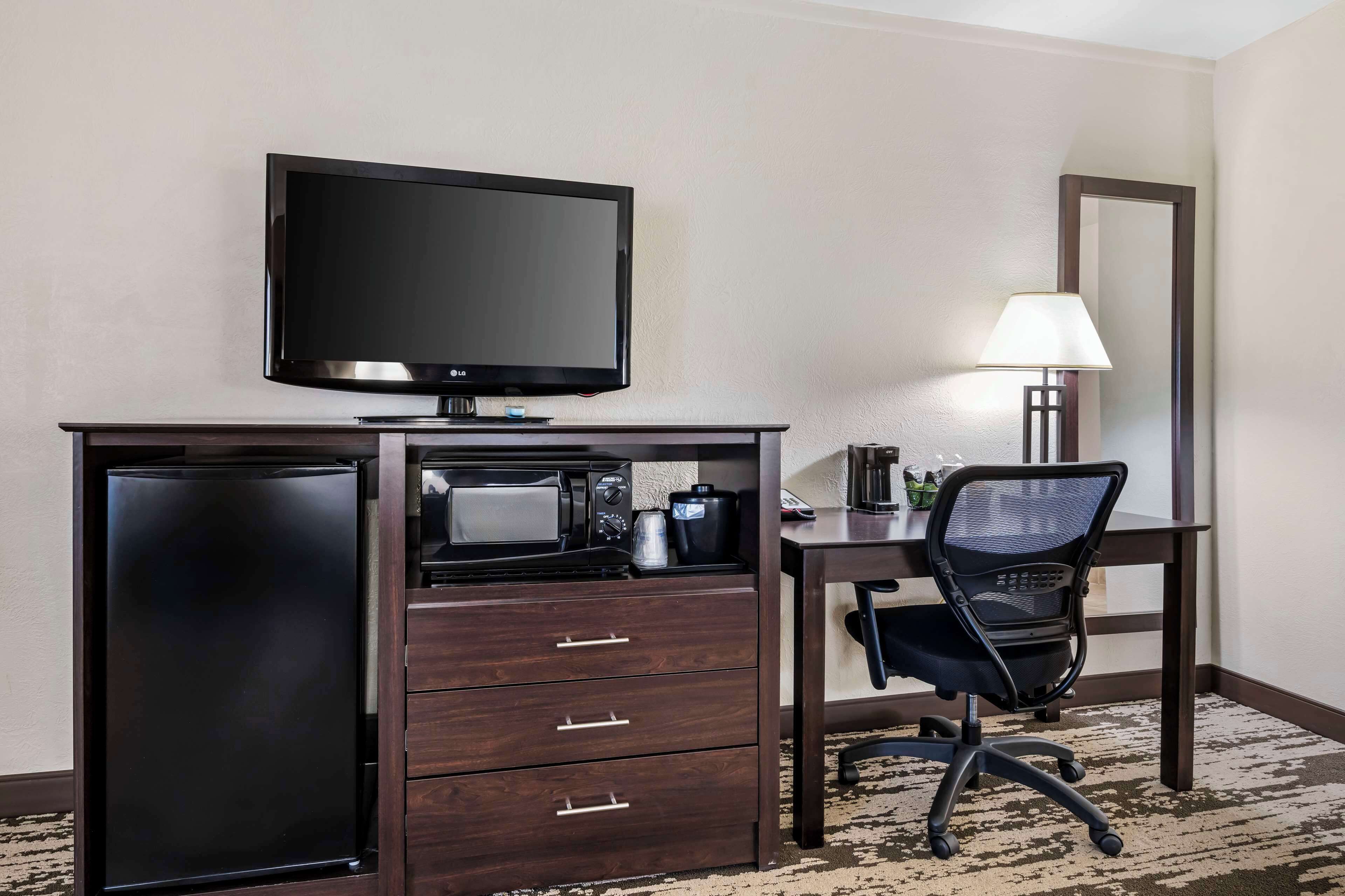 standard room, 1 king bed, non smoking, refrigerator & microwave (larger room;with sofabed) | in-room safe, desk, laptop workspace, blackout curtains