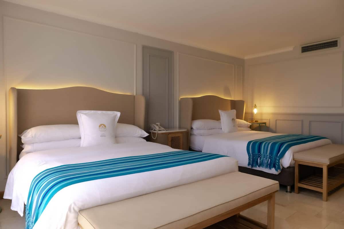 Premium Room, 2 Queen Beds, Non Smoking (City or Garden View) | Egyptian cotton sheets, premium bedding, Select Comfort beds, minibar