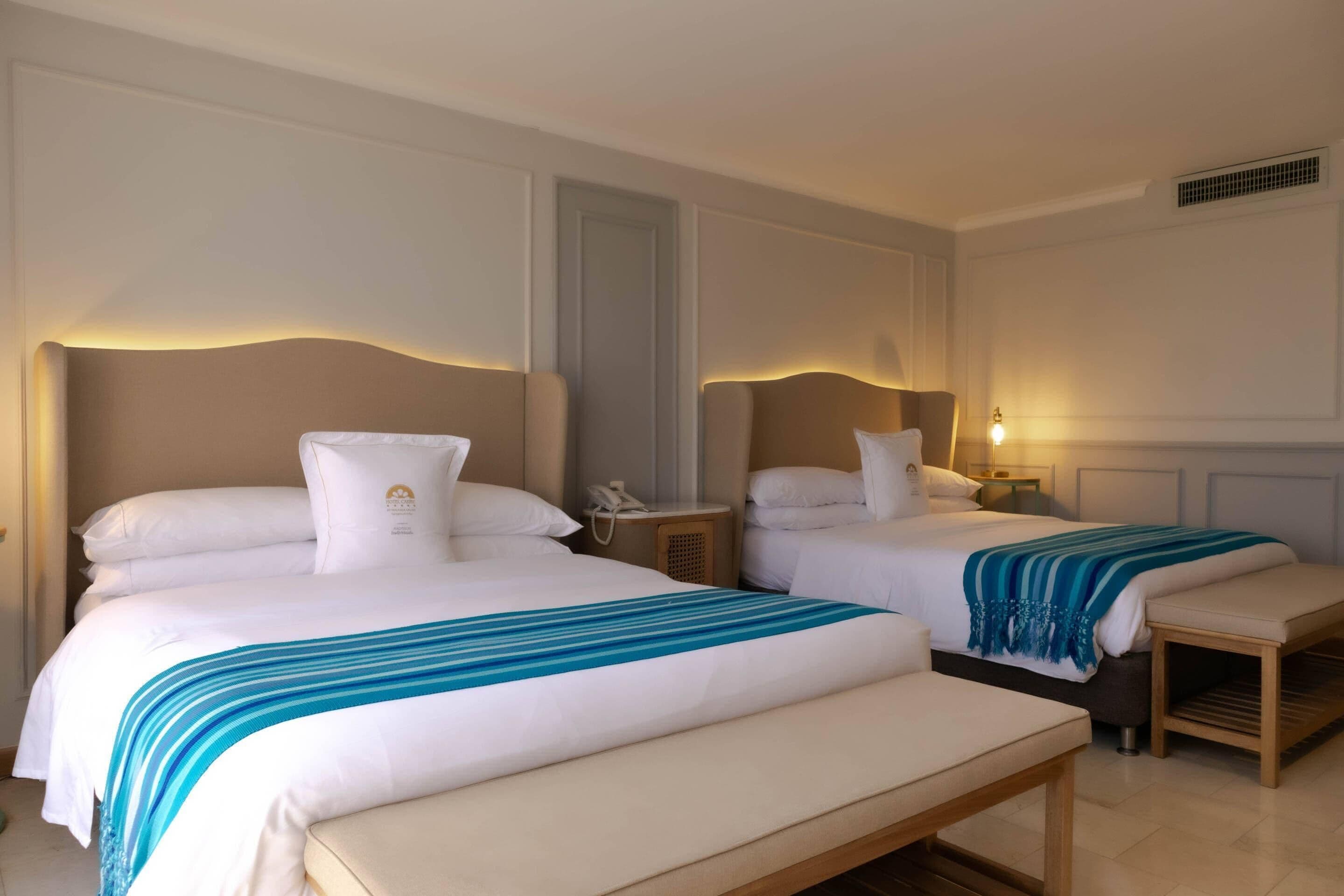 Premium Room, 2 Queen Beds, Non Smoking (City or Garden View) | Egyptian cotton sheets, premium bedding, Select Comfort beds, minibar