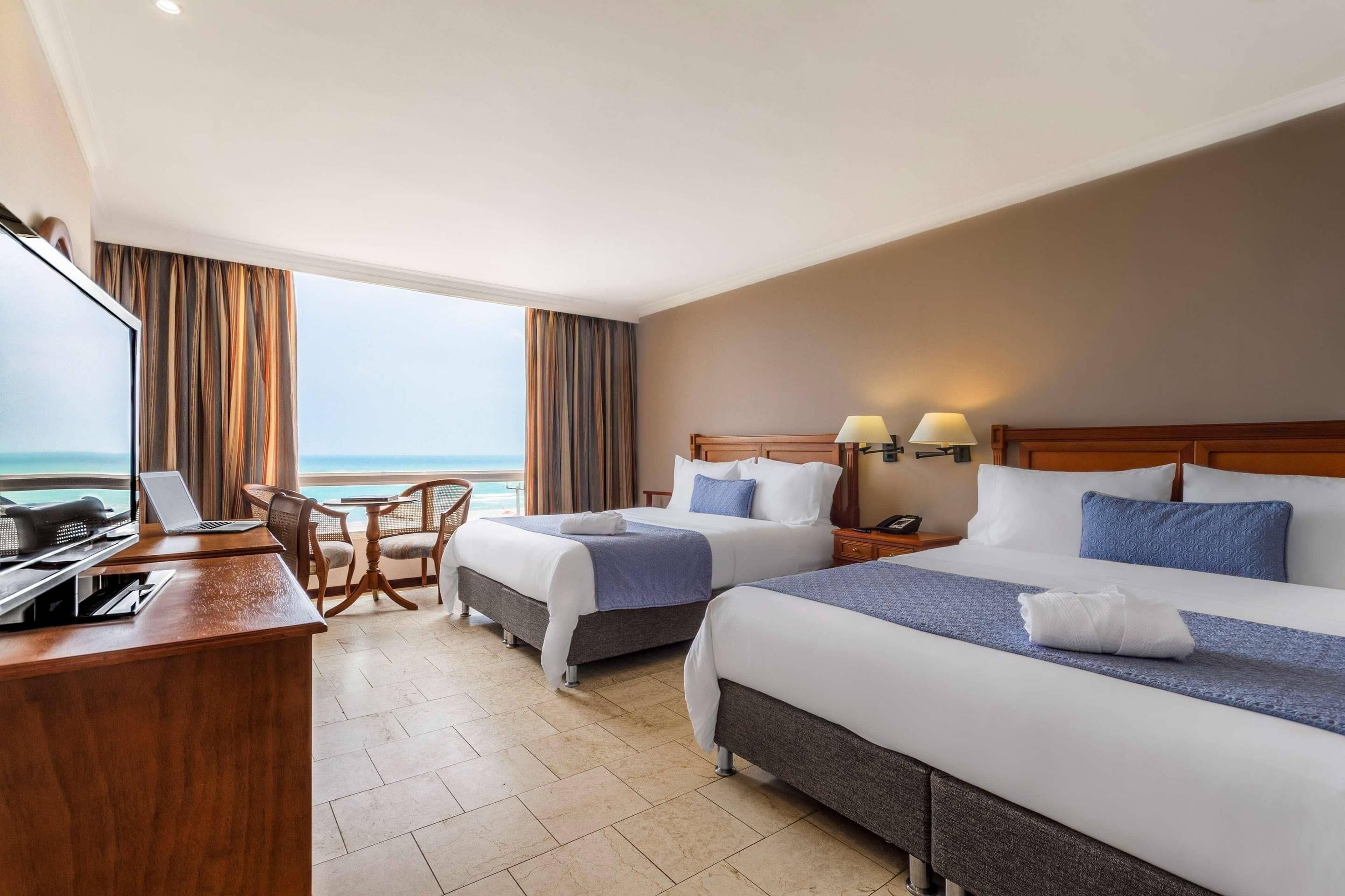 Premium Room, 2 Queen Beds, Non Smoking, Ocean View | Egyptian cotton sheets, premium bedding, Select Comfort beds, minibar