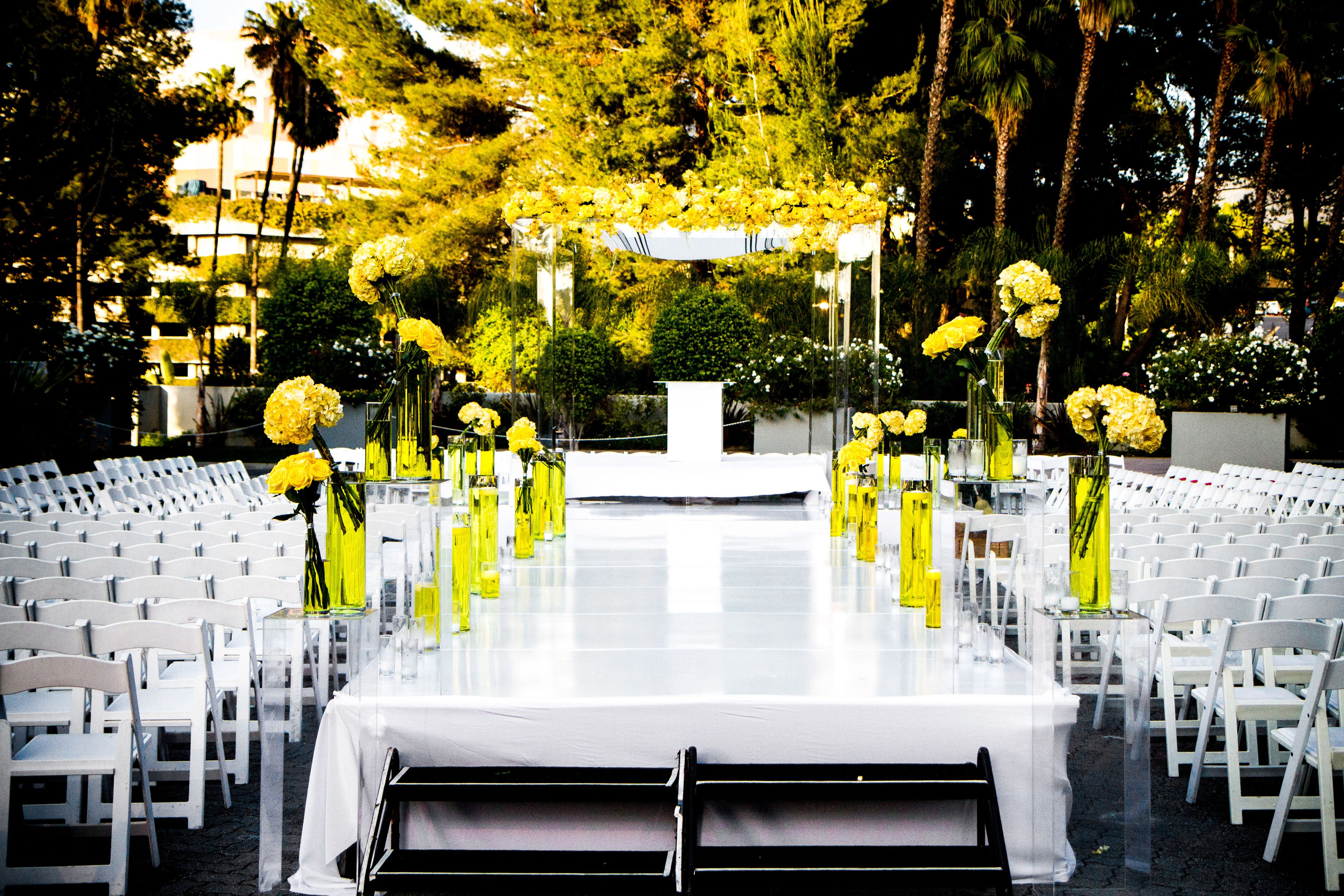 outdoor wedding area