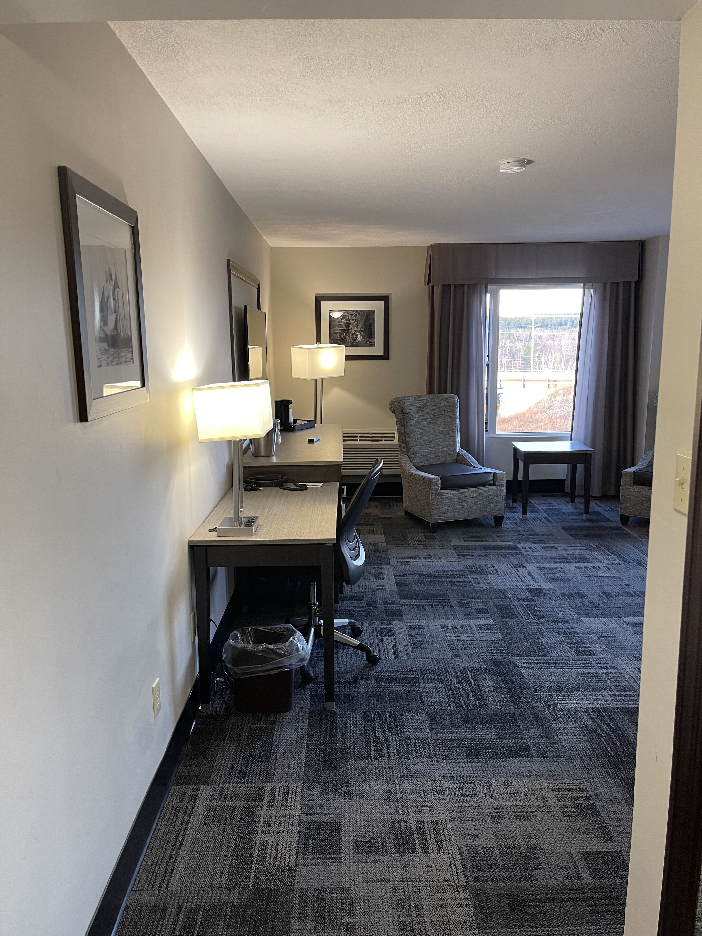 suite, 1 king bed, non smoking | premium bedding, in-room safe, desk, iron/ironing board