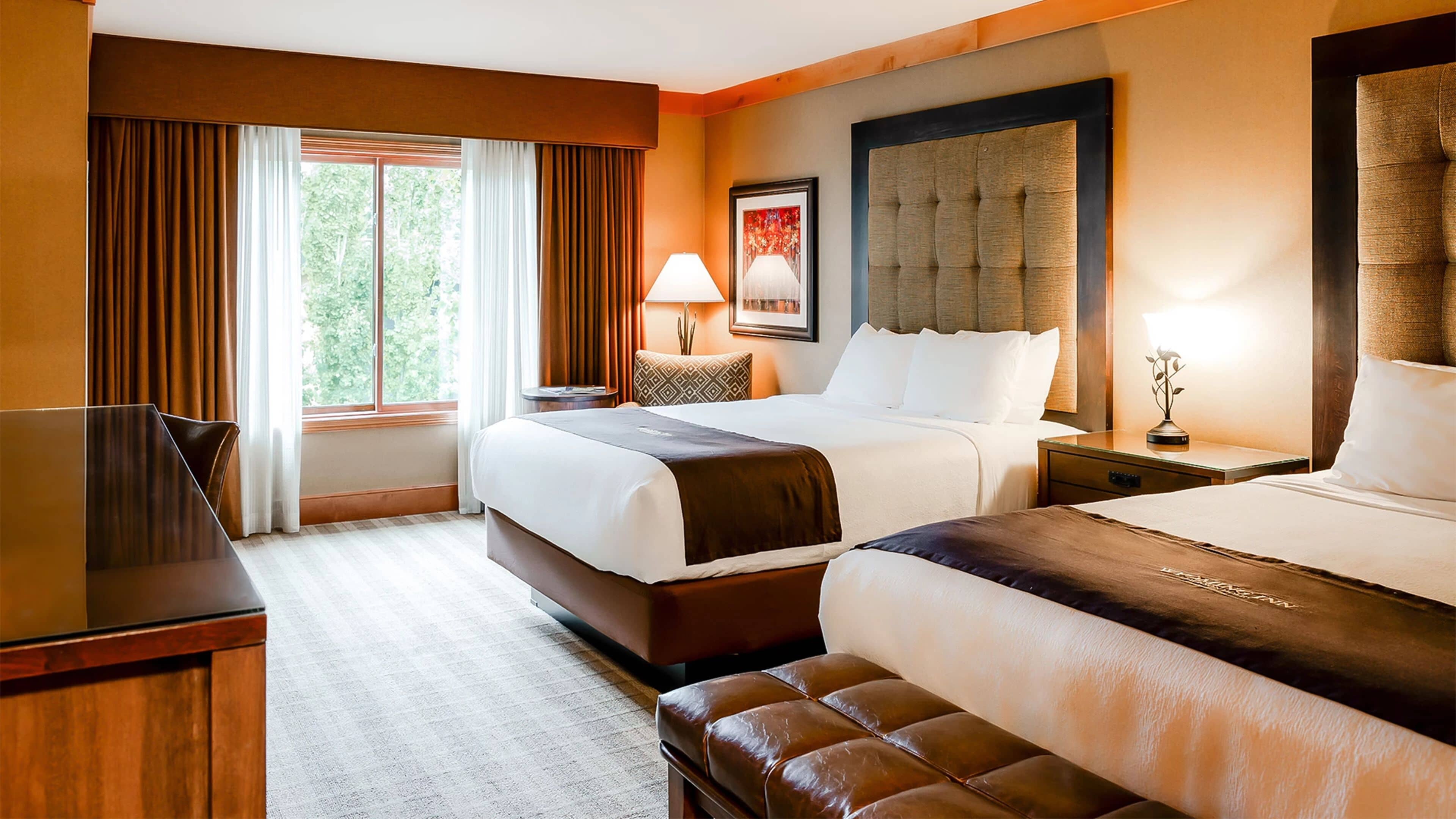 deluxe room, 2 queen beds (premium two queen - accessible) | egyptian cotton sheets, premium bedding, down duvets