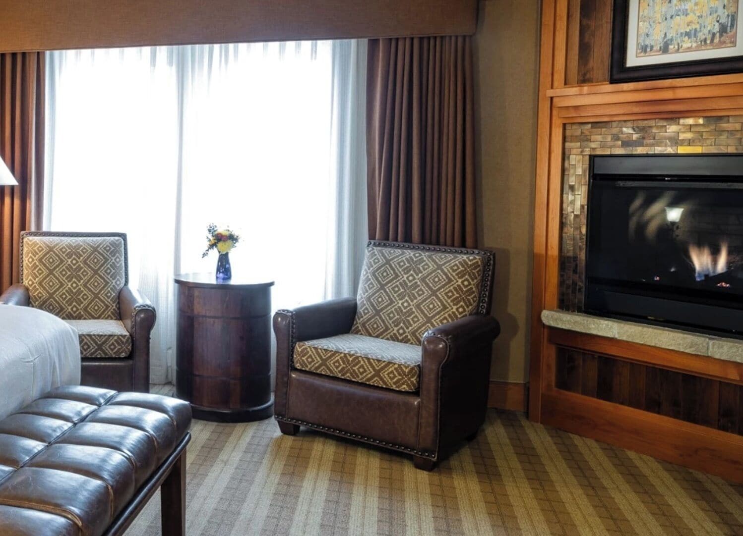 deluxe room, 1 king bed, fireplace (premium king fireplace) | egyptian cotton sheets, premium bedding, down duvets