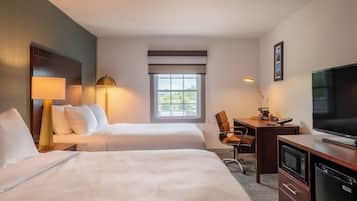 Room, 2 Double Beds, Accessible, Non Smoking | Desk, blackout drapes, iron/ironing board, rollaway beds