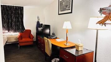 Standard Room, 2 Double Beds, Non Smoking | Desk, laptop workspace, iron/ironing board, free cribs/infant beds