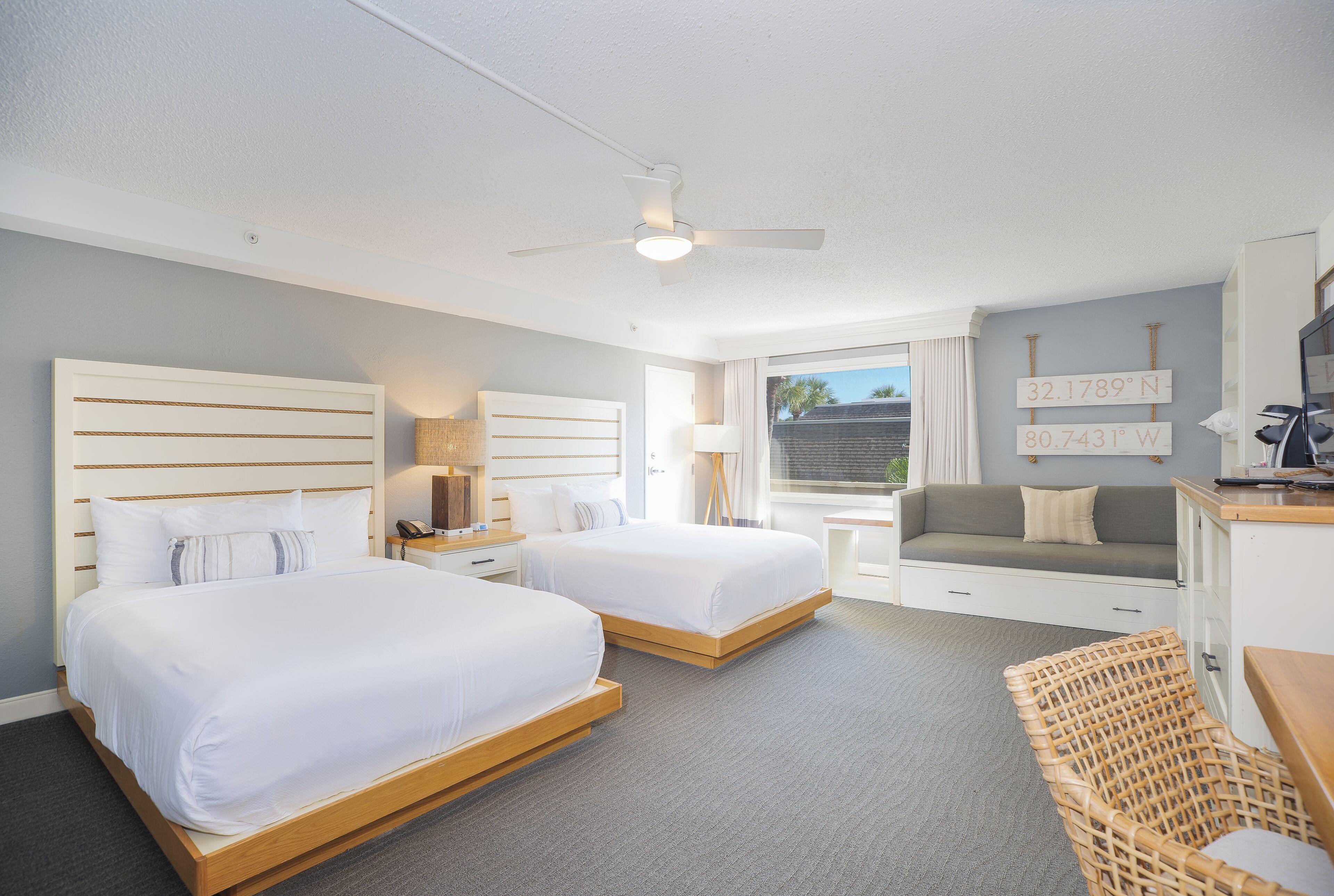 junior suite, multiple beds (2 queen beds & 1 trundle bed) | view from room
