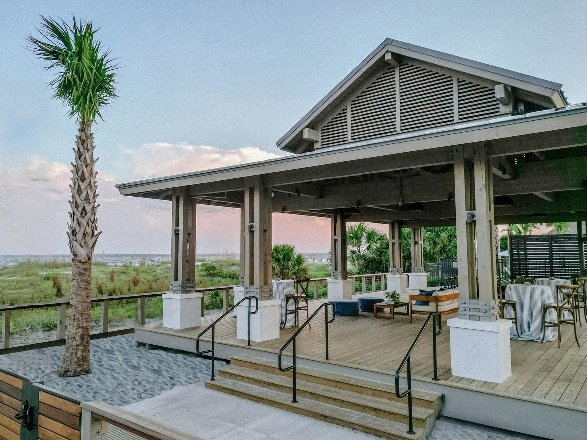 Outdoor wedding area