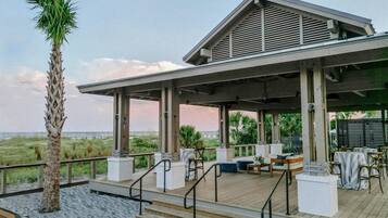 Outdoor wedding area