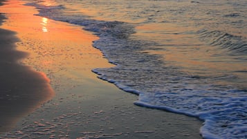Plage, sable blanc, beach-volley, bar de plage