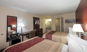 In-room safe, desk, laptop workspace, blackout drapes