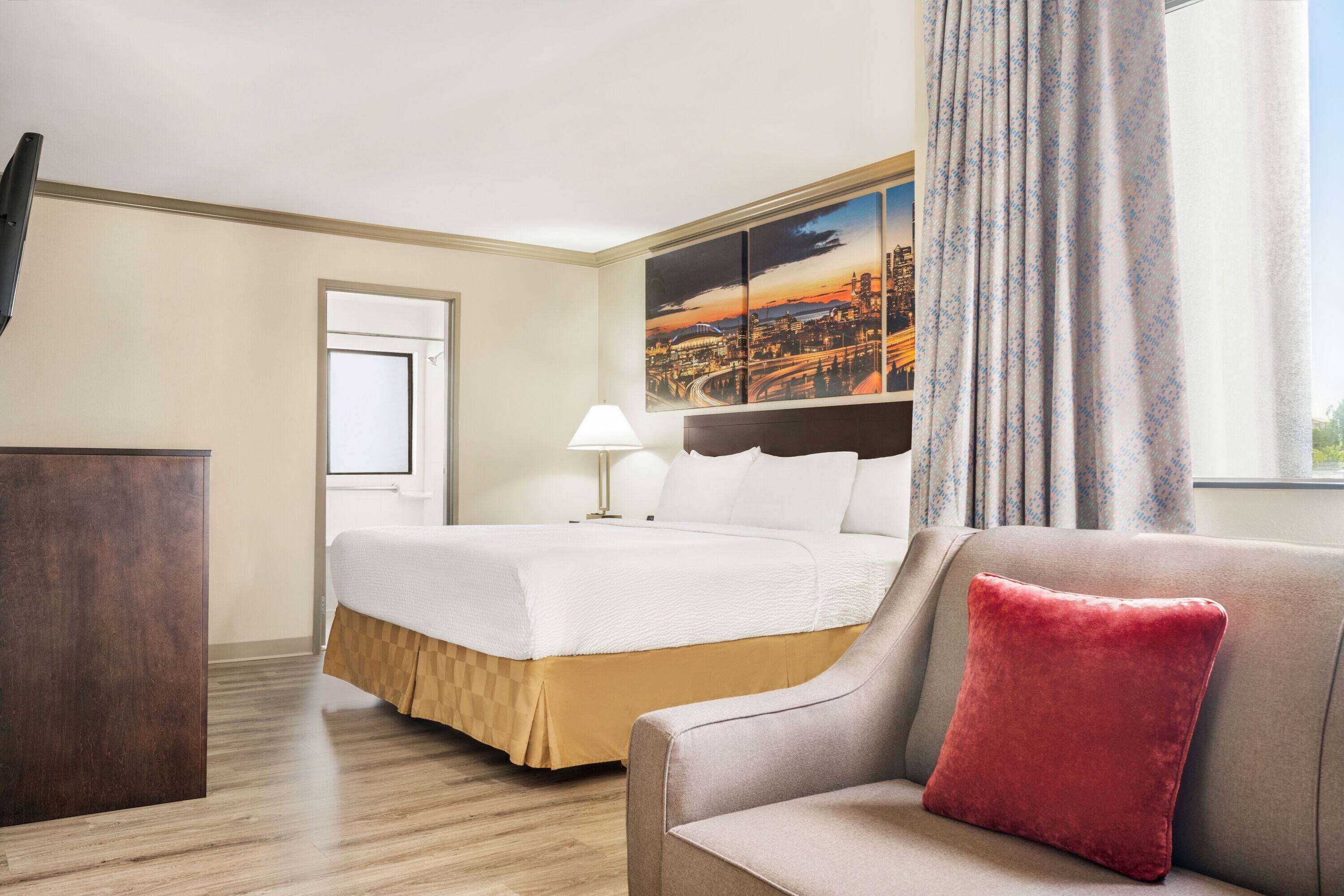 suite, 1 king bed, non smoking (one-bedroom) | desk, laptop workspace, blackout curtains, iron/ironing board