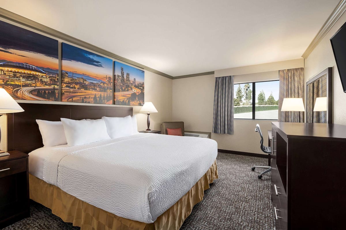 Room, 1 King Bed, Non Smoking | Desk, laptop workspace, blackout drapes, iron/ironing board