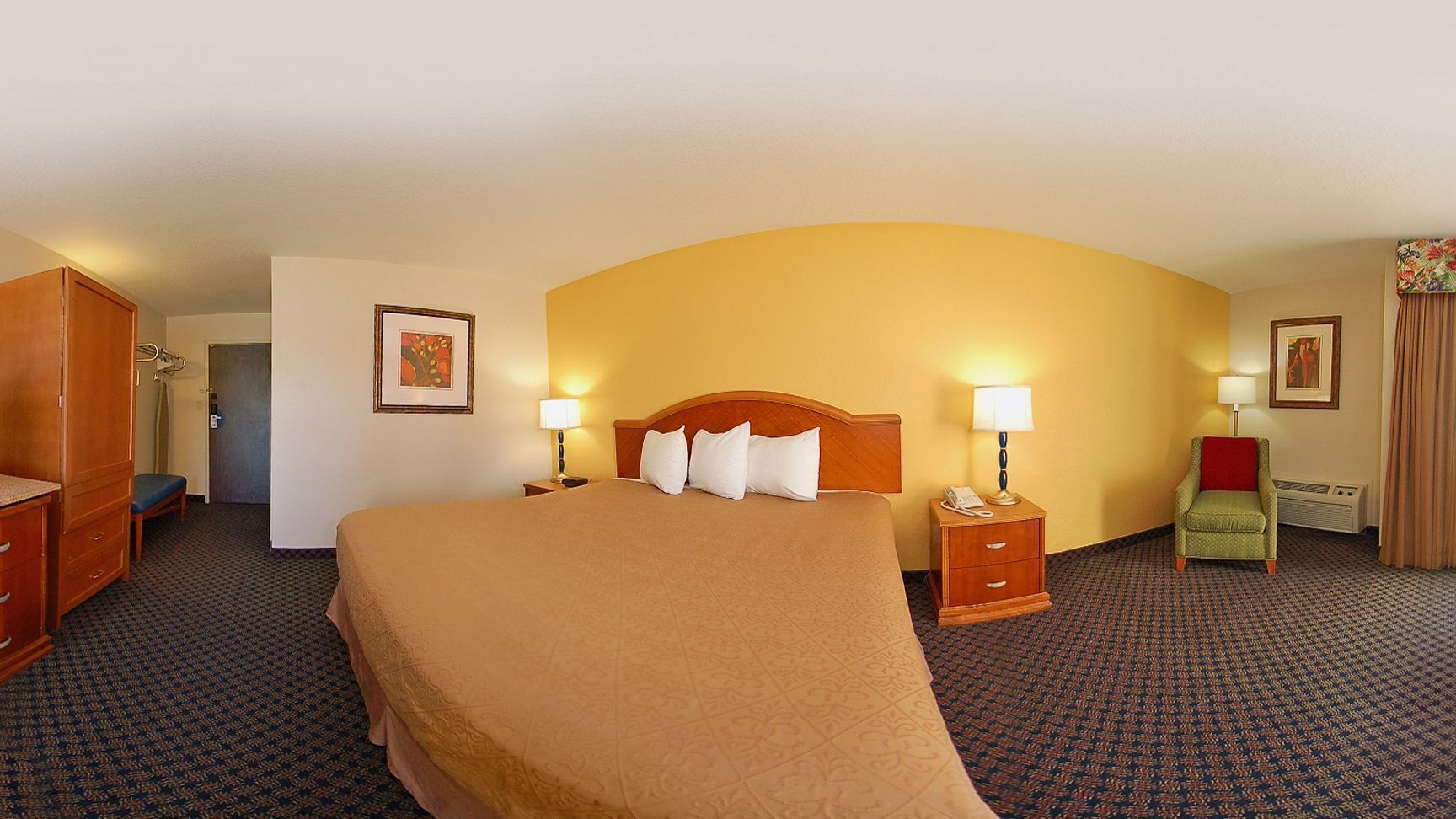 Premium bedding, down comforters, pillowtop beds, desk