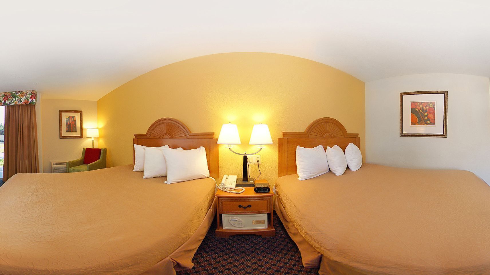 Premium bedding, down comforters, pillowtop beds, desk