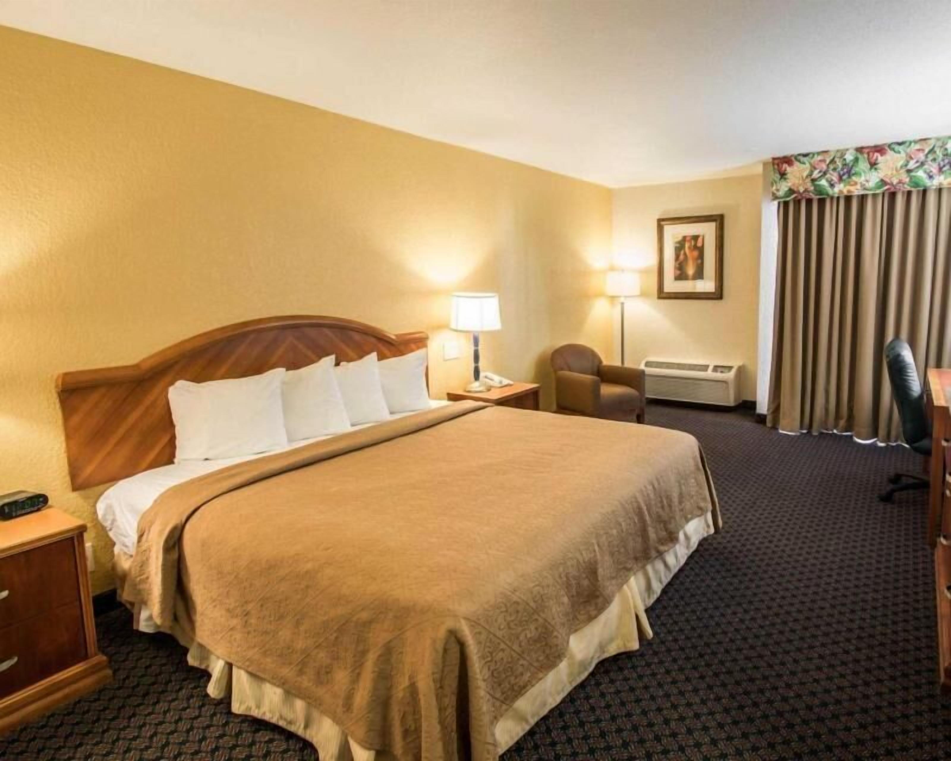 Premium bedding, down comforters, pillowtop beds, desk