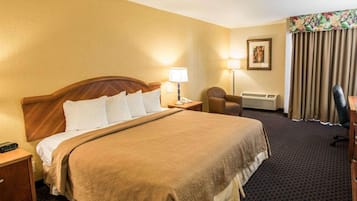 Premium bedding, down comforters, pillowtop beds, desk