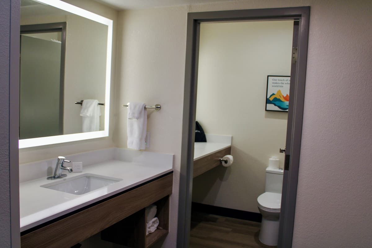 In-room safe, desk, blackout curtains, iron/ironing board