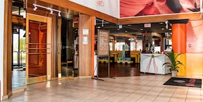 Breakfast, lunch and dinner served