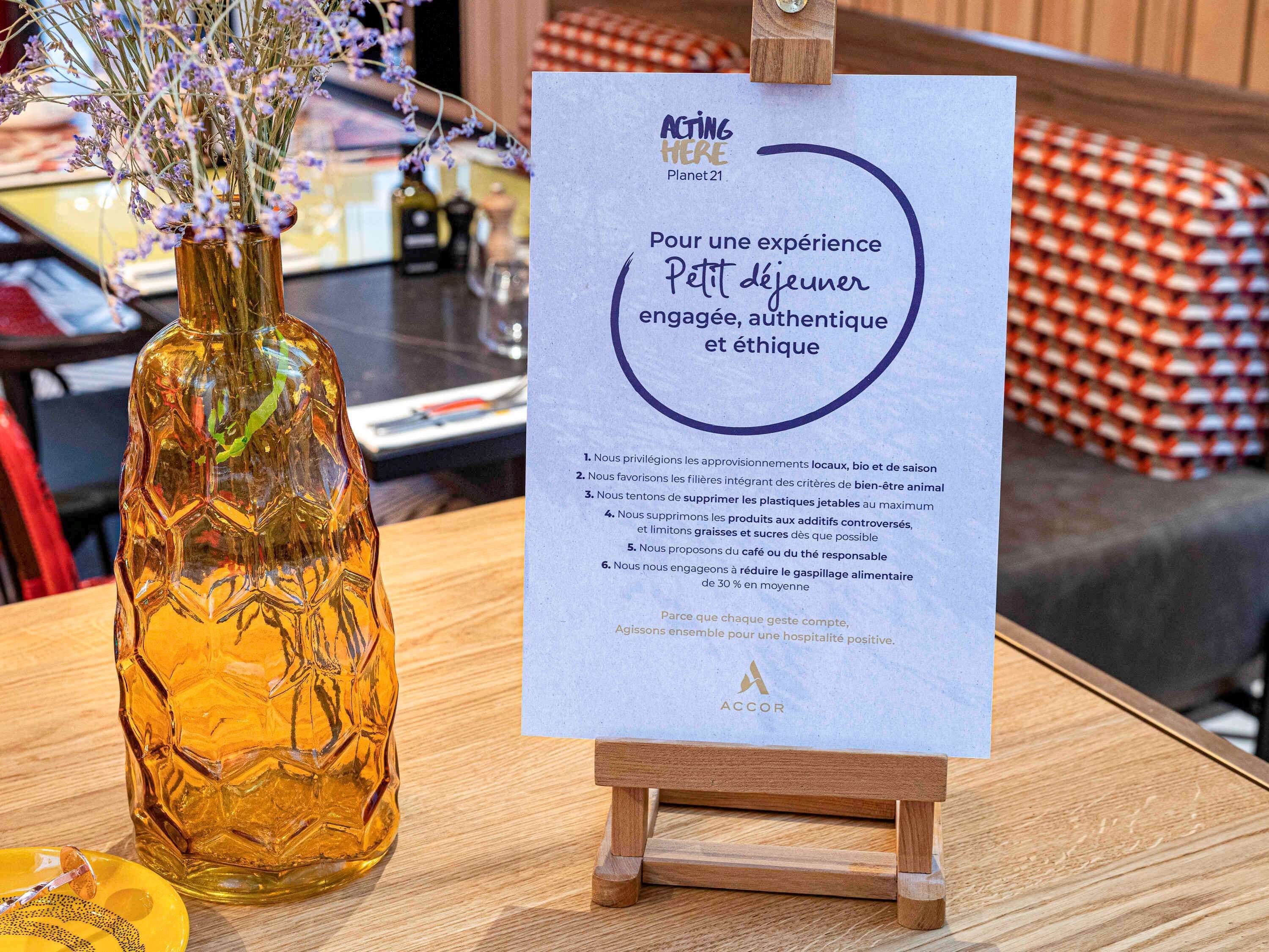 daily buffet breakfast (eur 19.5 per person)