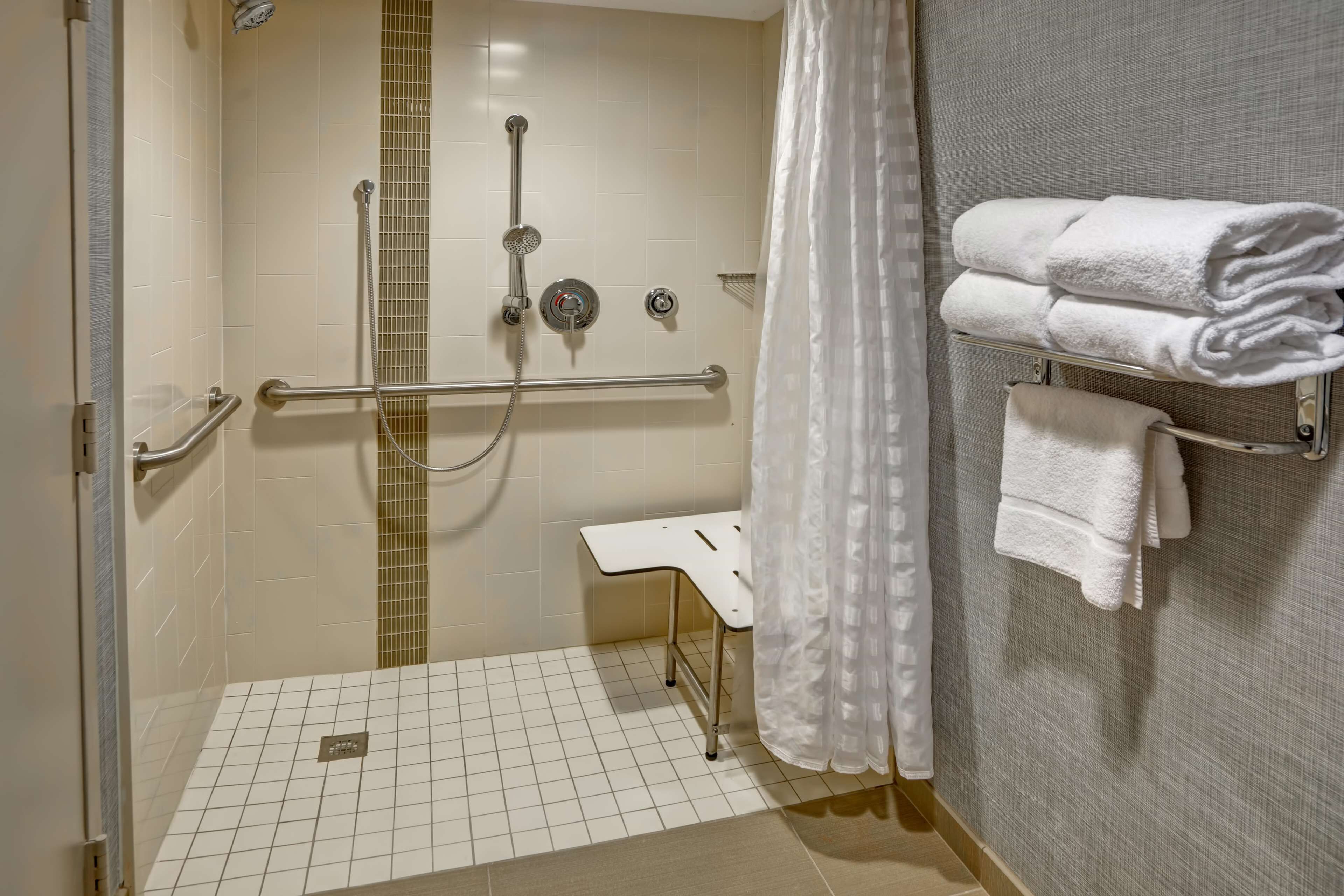 room, 1 king bed, accessible, bathtub | bathroom | combined shower/bathtub, designer toiletries, hair dryer, towels