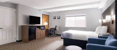 Chambre, 1 grand lit, accessible aux personnes à mobilité réduite (Mobility/Hearing, Roll-in Shower)