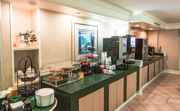 Fridge, microwave, coffee/tea maker