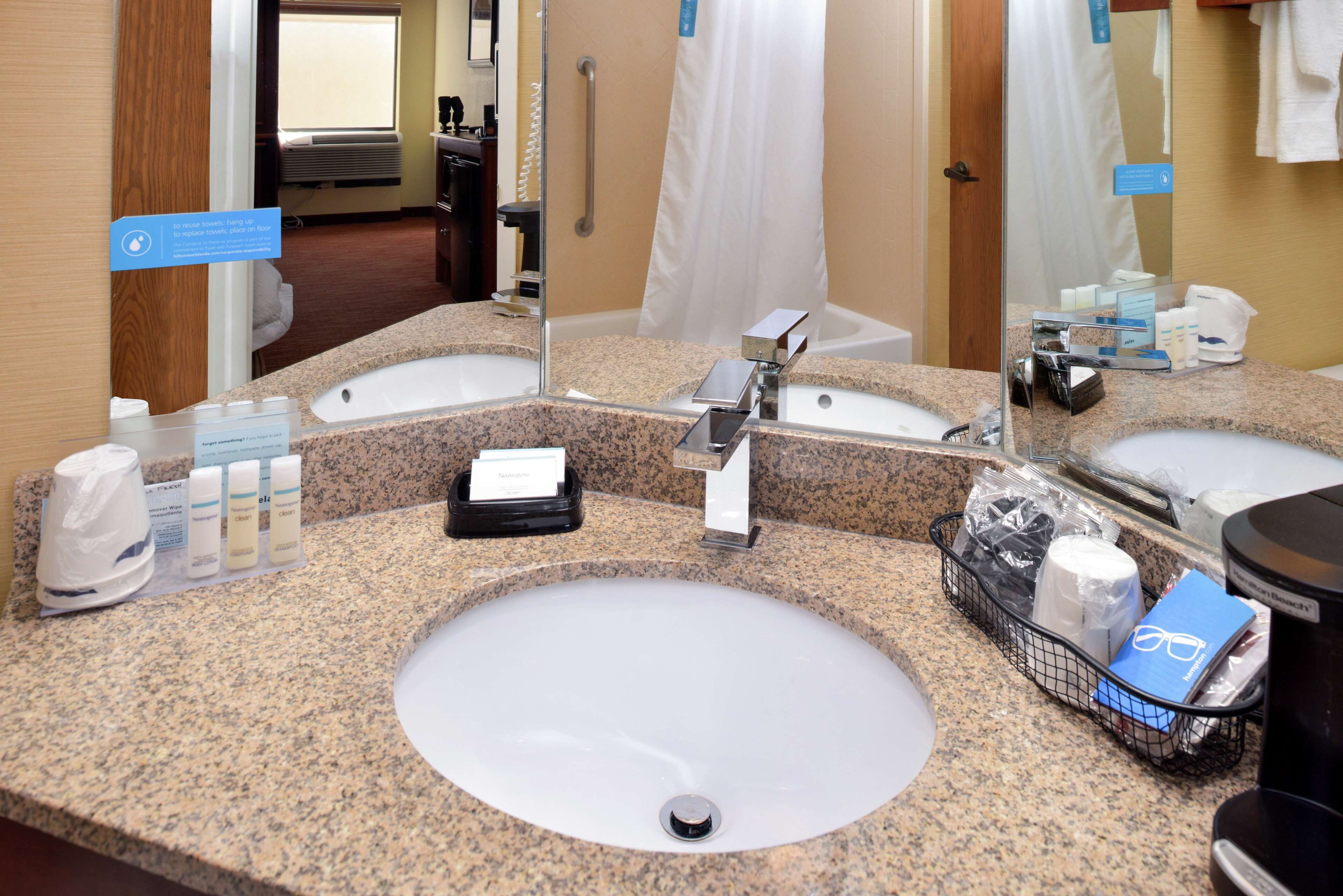 free toiletries, hair dryer, towels