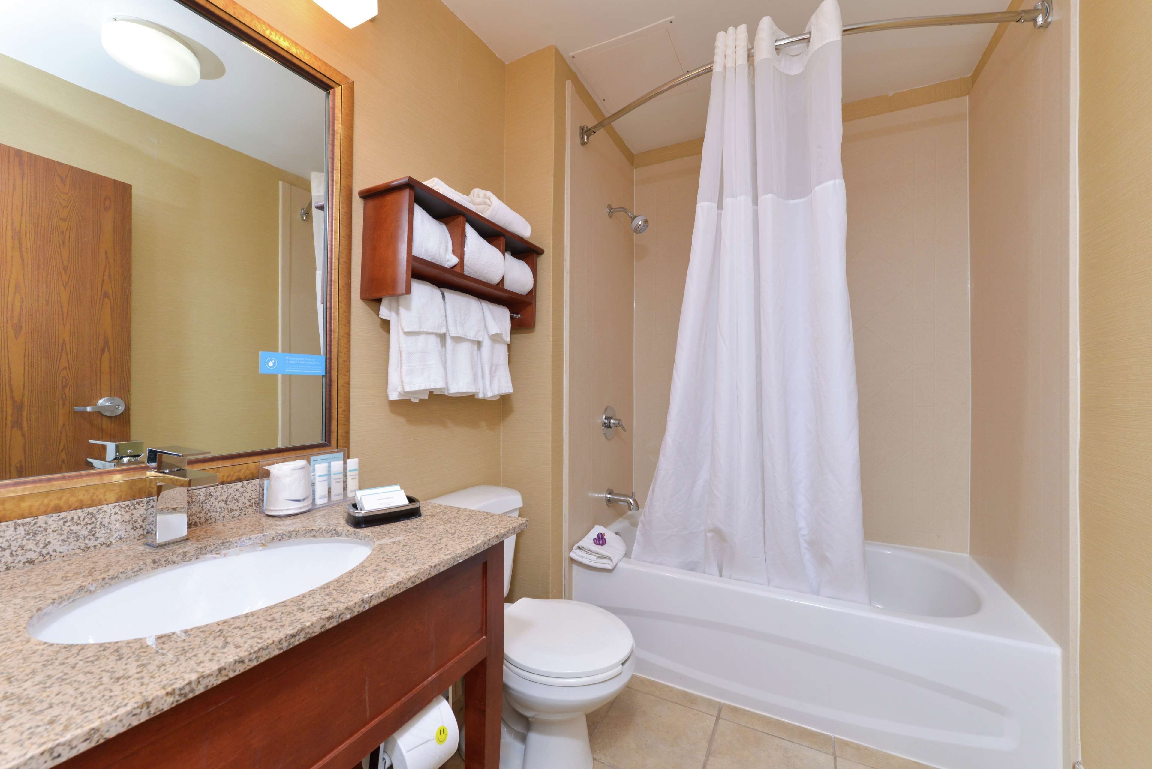 free toiletries, hair dryer, towels