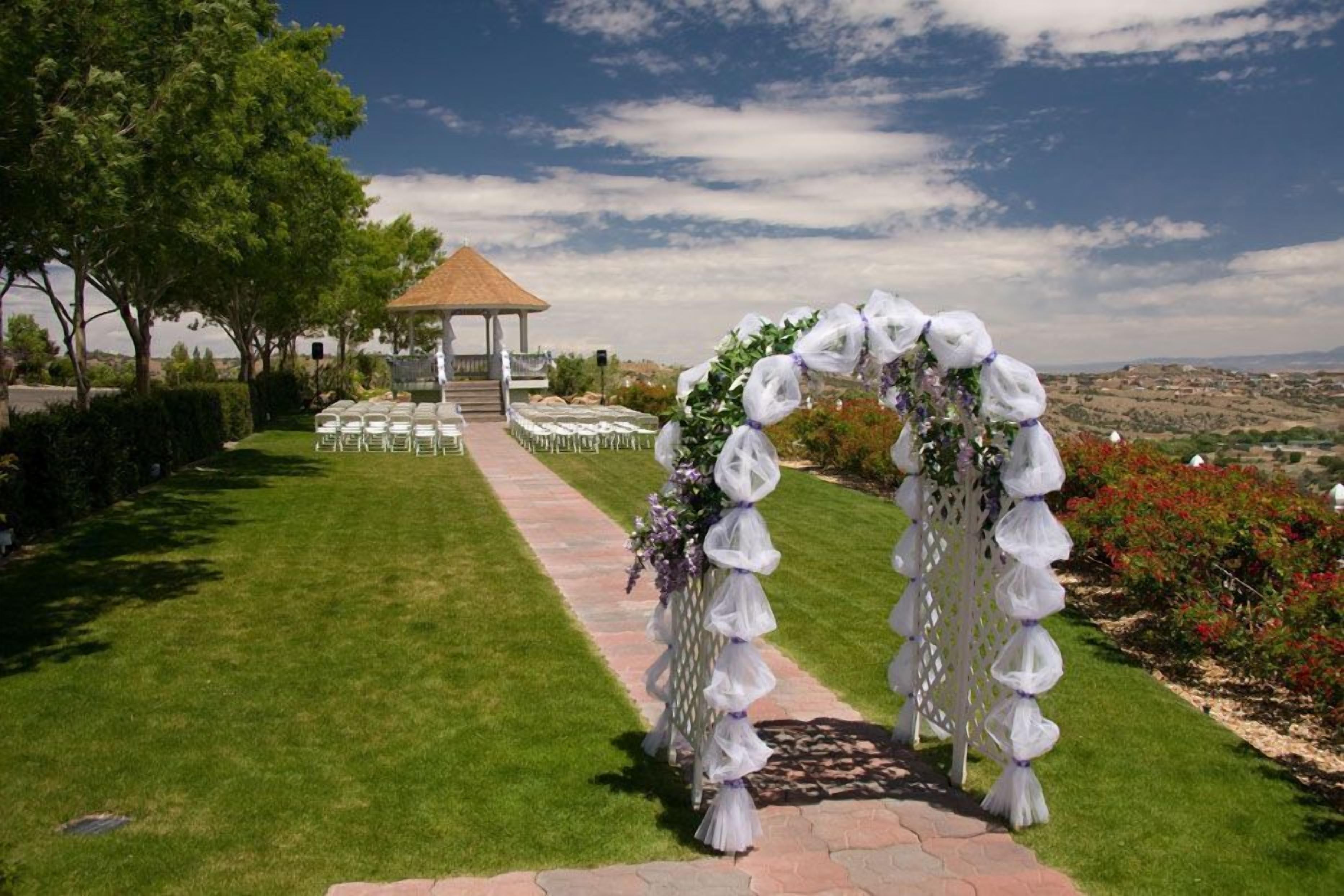 outdoor wedding area