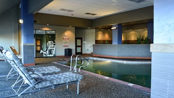 Indoor pool, pool loungers